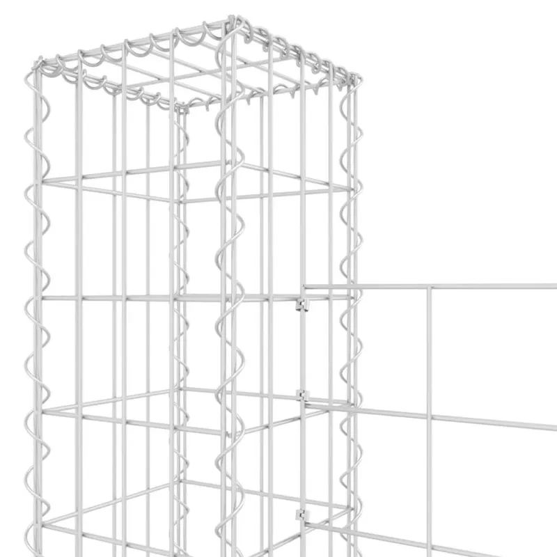 Gabionų krepšiai su 7 kolonomis, 740x20x200cm, geležis