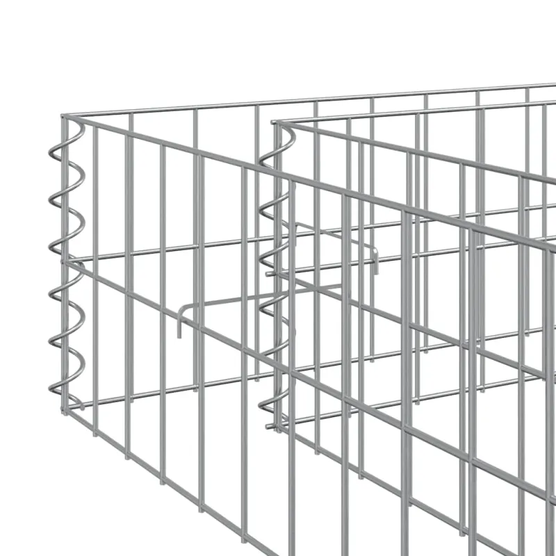 Aukštas gabiono lovelis, 200x100x20cm, galvanizuotas plienas