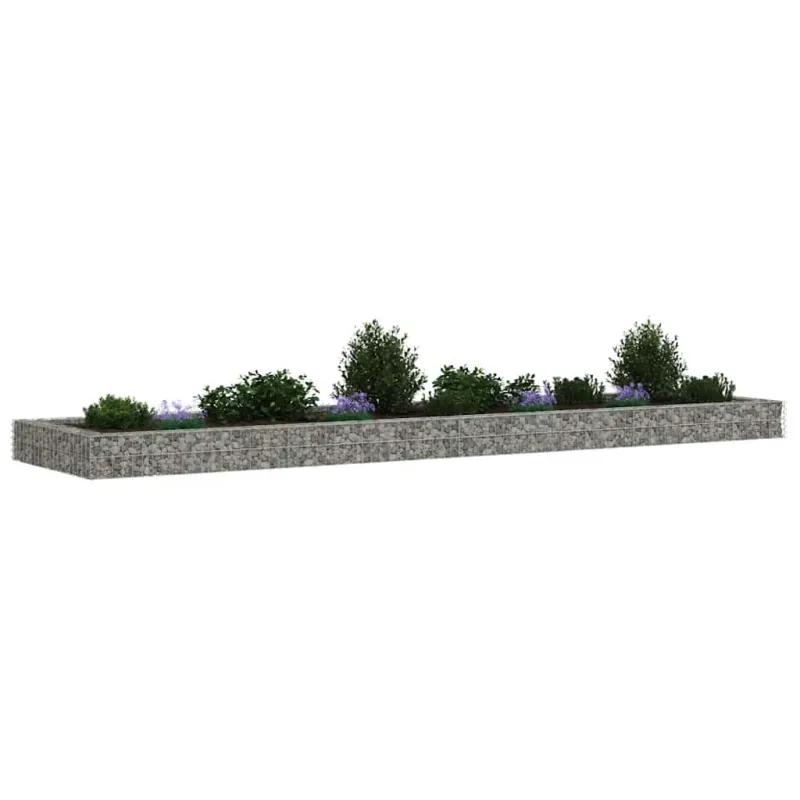 Aukštas gabiono lovelis, 400x100x20cm, galvanizuotas plienas