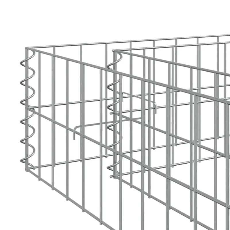 Aukštas gabiono lovelis, 500x100x20cm, galvanizuotas plienas