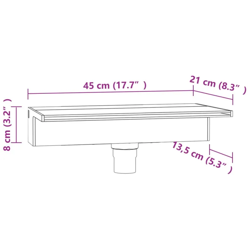 Krioklys su įvairių spalvų LED lemputėmis, 45cm, akrilas