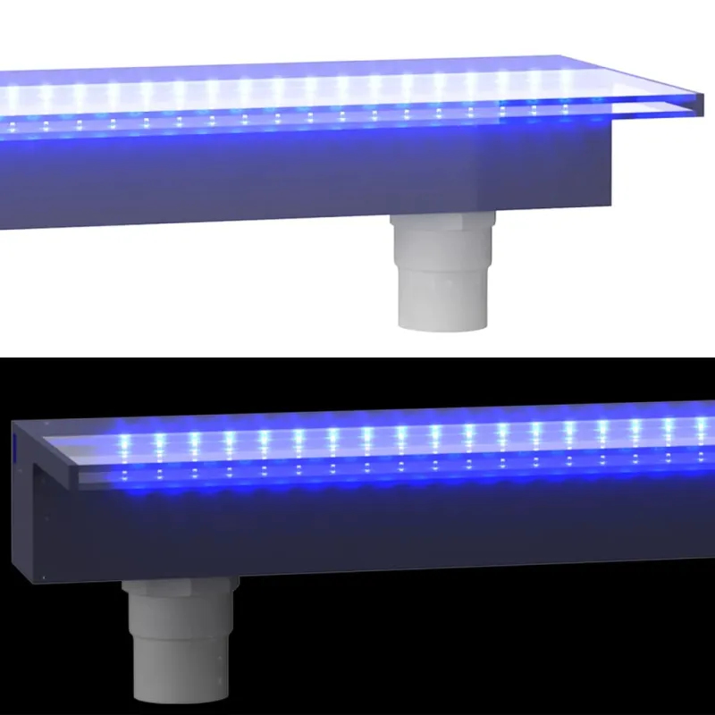 Krioklys su įvairių spalvų LED lemputėmis, 90cm, akrilas