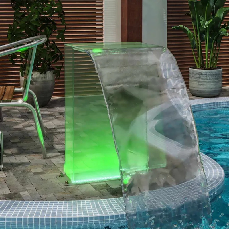 Baseino fontanas su įvairių spalvų LED, 51cm, akrilas