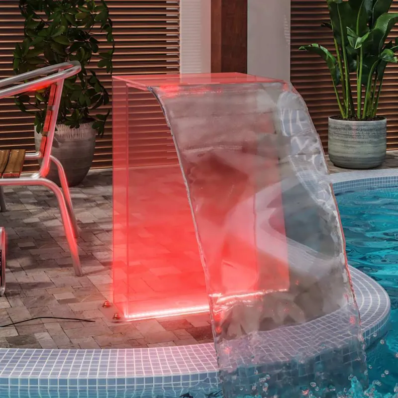 Baseino fontanas su įvairių spalvų LED, 51cm, akrilas
