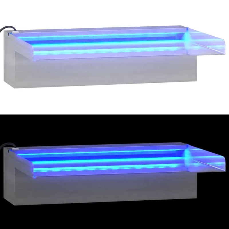Krioklys su įvairių spalvų LED lemputėmis, 30cm, plienas