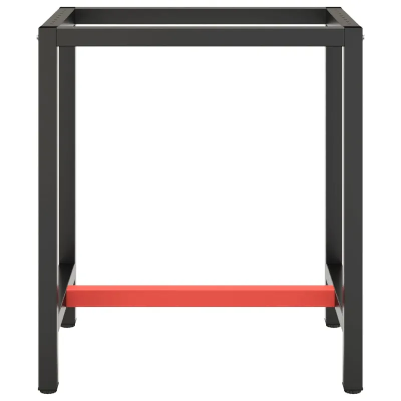 Darbastalio rėmas, juodas ir raudonas, 70x50x79cm, metalas
