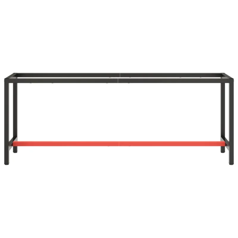 Darbastalio rėmas, juodas ir raudonas, 210x50x79cm, metalas