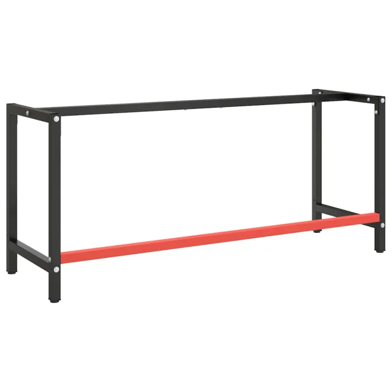 Darbastalio rėmas, juodas ir raudonas, 180x57x79cm, metalas