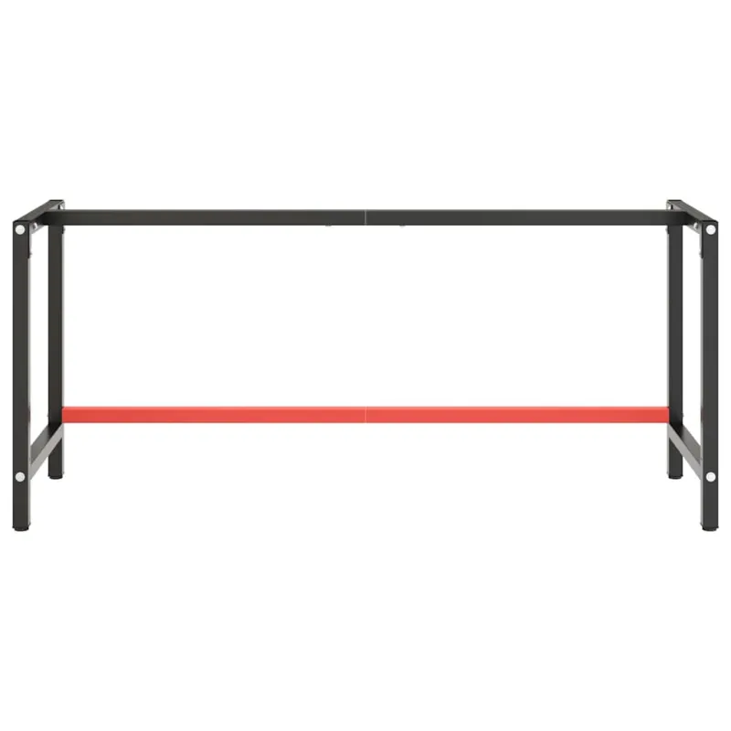 Darbastalio rėmas, juodas ir raudonas, 180x57x79cm, metalas