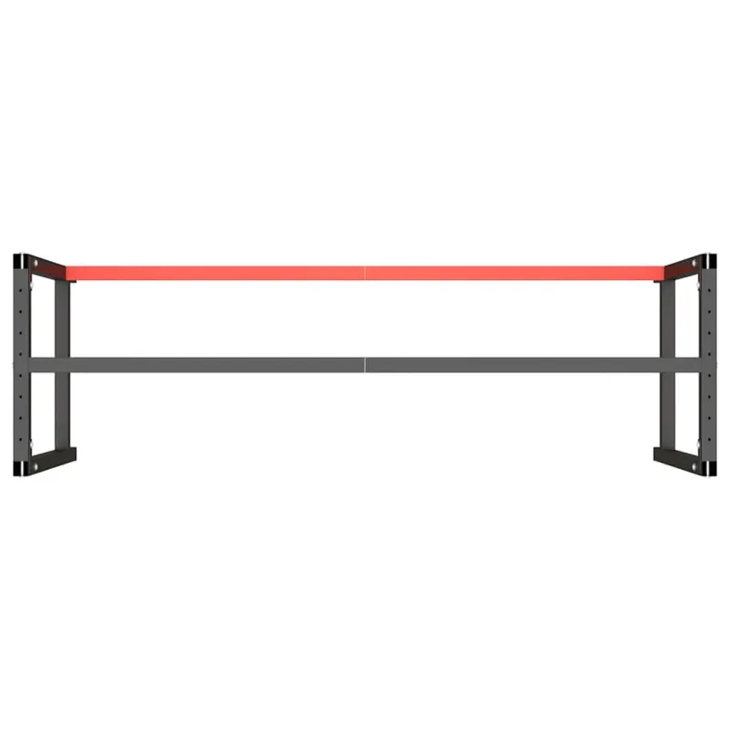 Darbastalio rėmas, juodas ir raudonas, 180x57x79cm, metalas