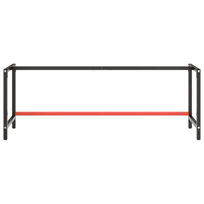 Darbastalio rėmas, juodas ir raudonas, 220x57x79cm, metalas