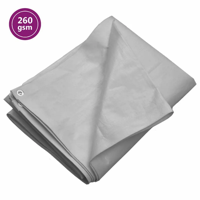 Tentas, pilkos spalvos, 8x12m, 260g/m²