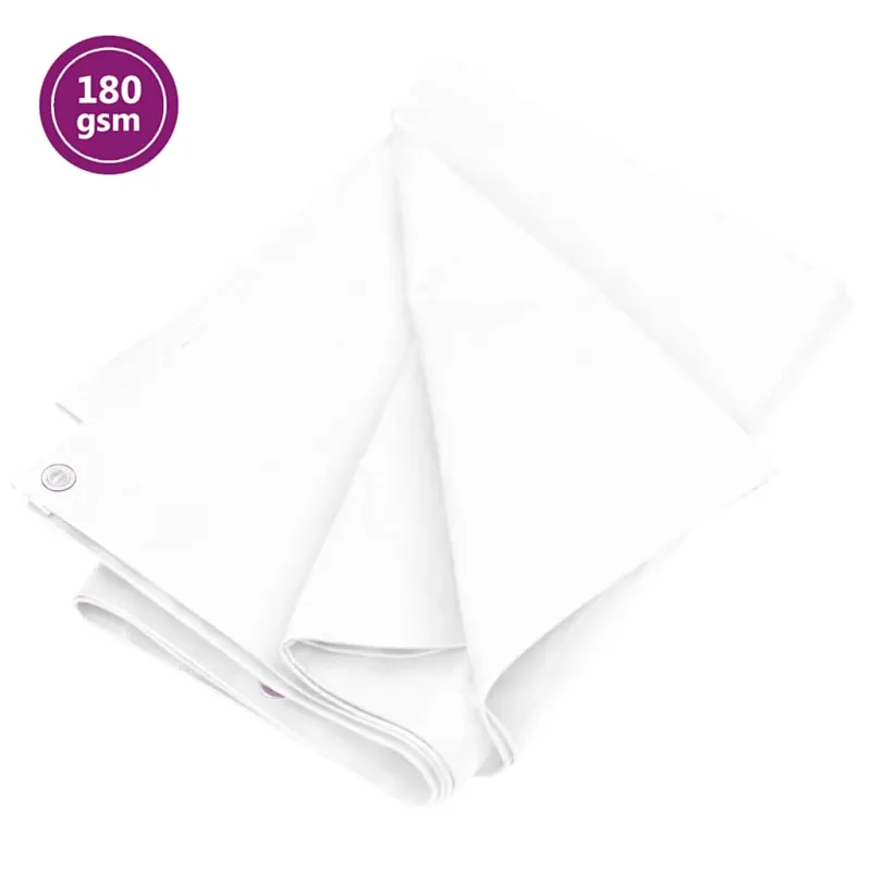 Tentas, baltos spalvos, 4x8m, 180g/m², HDPE