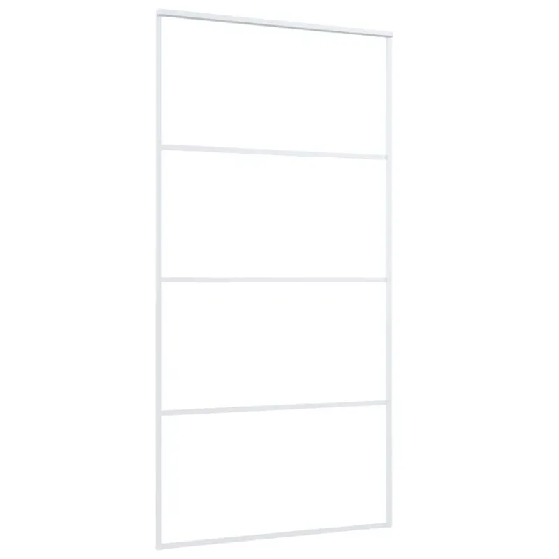 Stumdomos durys, baltos, 102,5x205cm, ESG stiklas ir aliuminis