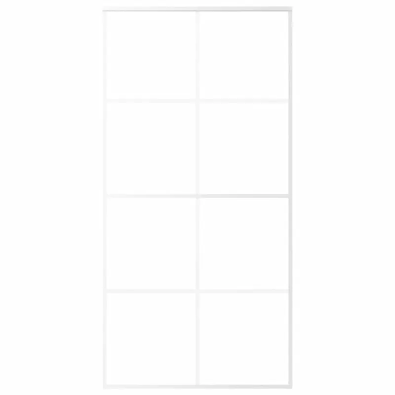 Stumdomos durys, baltos, 102,5x205cm, ESG stiklas ir aliuminis