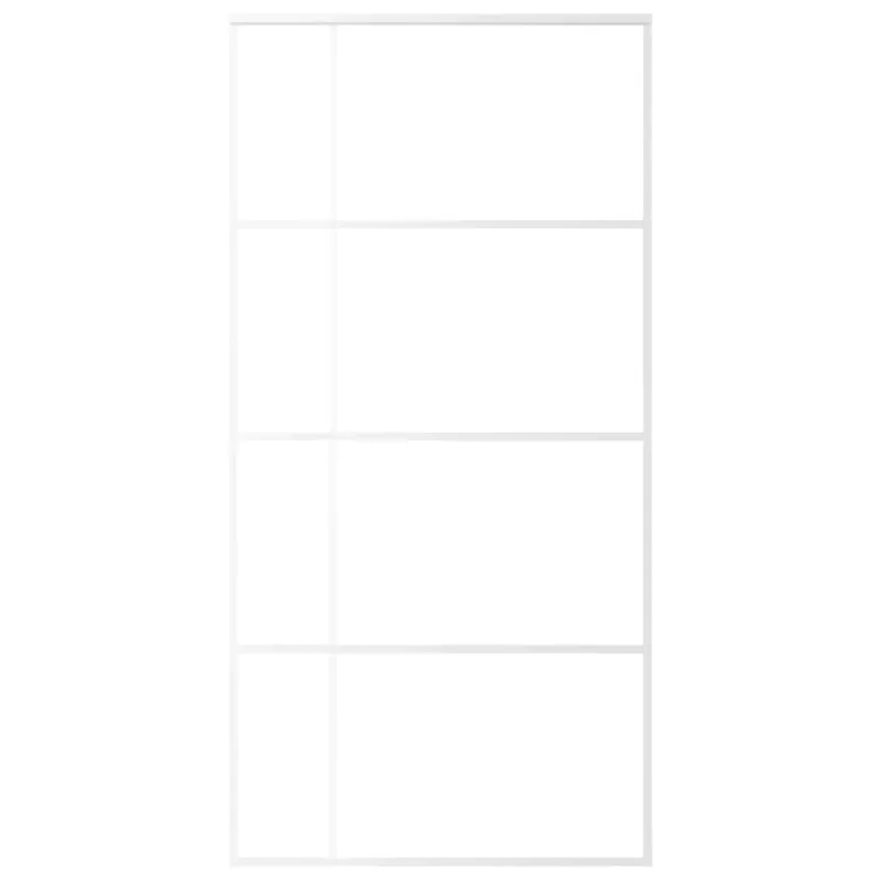 Stumdomos durys, baltos, 102,5x205cm, ESG stiklas ir aliuminis