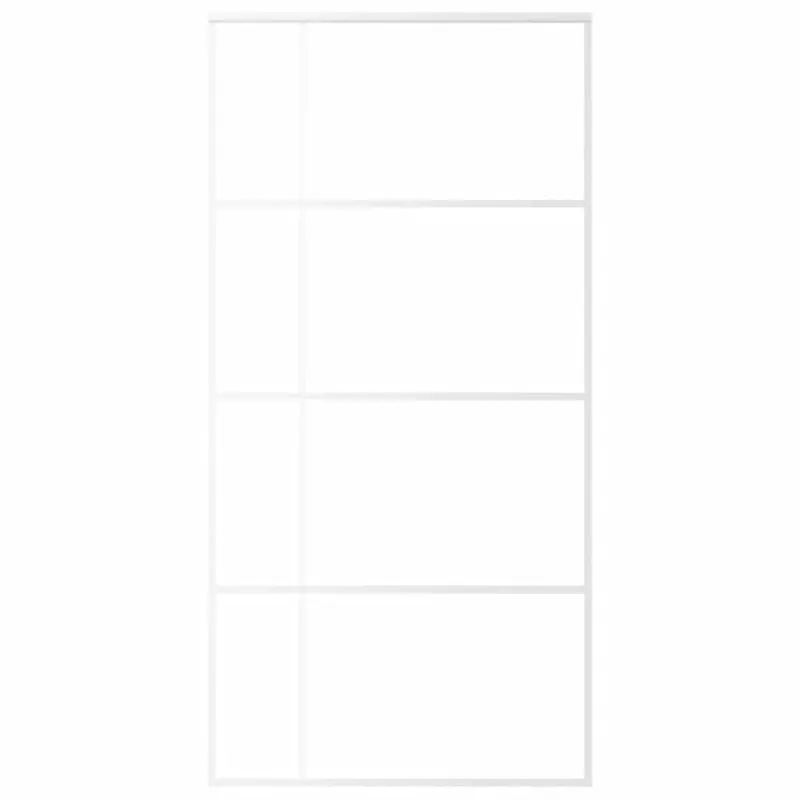 Stumdomos durys, baltos, 102,5x205cm, ESG stiklas ir aliuminis