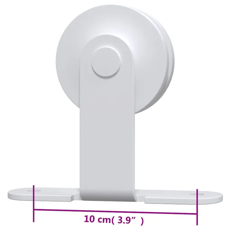 Stumdomų durų įrangos rinkinys, baltos spalvos, 183cm, plienas