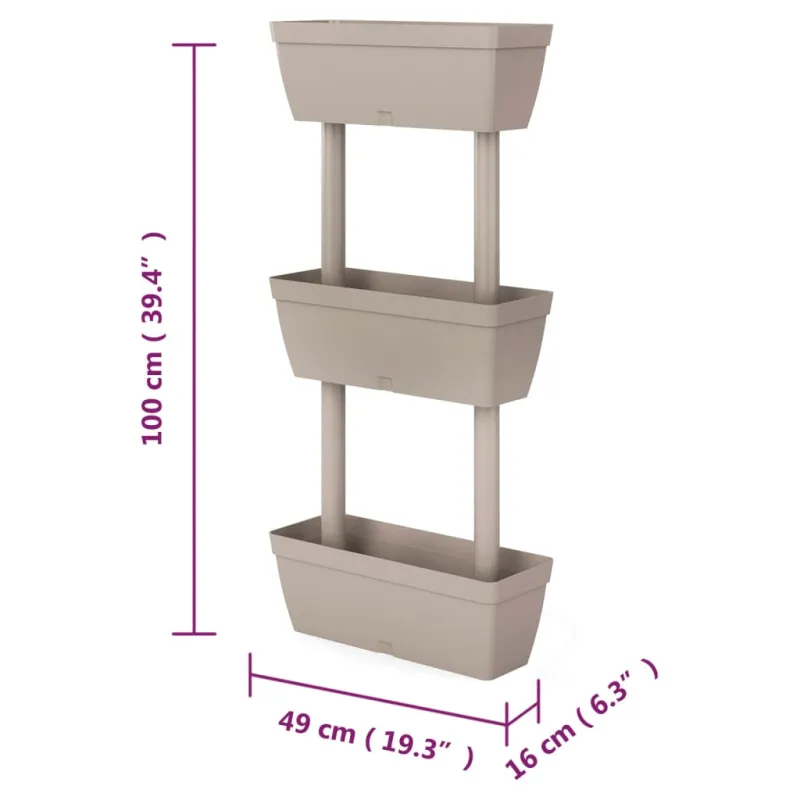 Sodo loveliai, 6vnt., taupe spalvos, 100cm