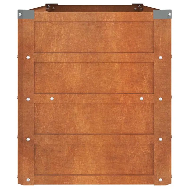 Aukštas sodo lovelis, rūdžių, 100x40x45cm, Corten plienas