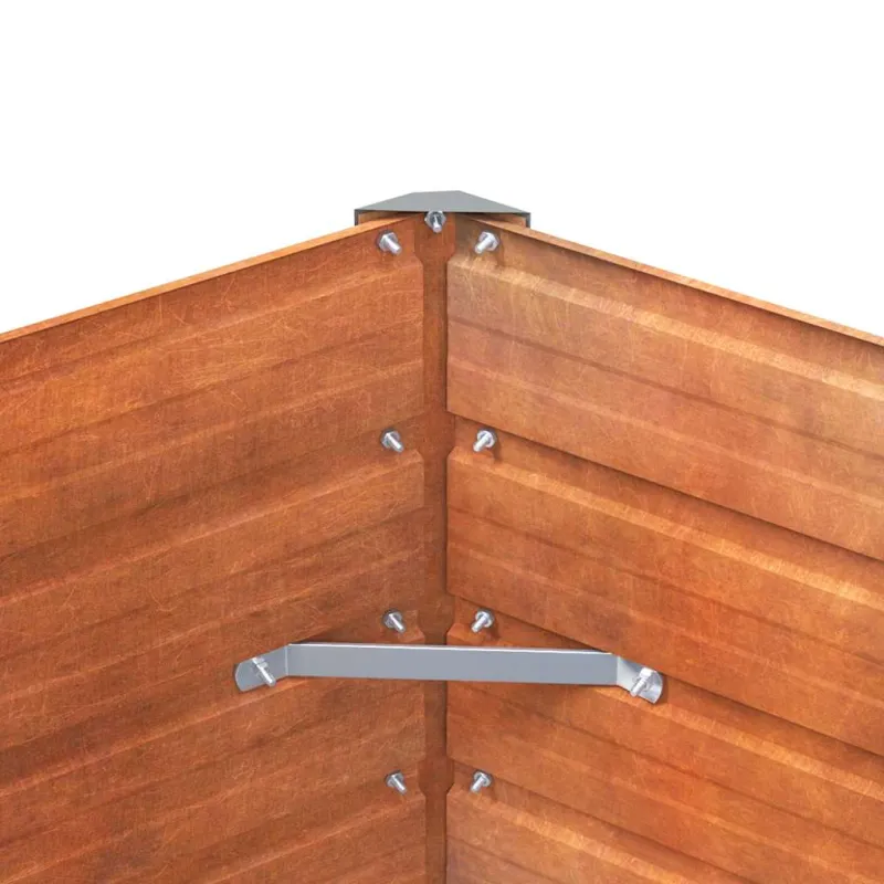 Aukštas sodo lovelis, rūdžių, 100x40x77cm, Corten plienas
