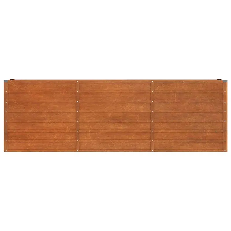 Aukštas sodo lovelis, rūdžių, 240x40x77cm, Corten plienas