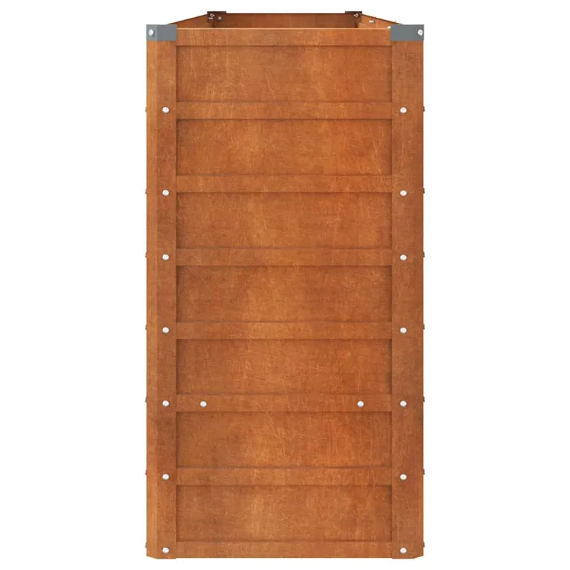 Aukštas sodo lovelis, rūdžių, 240x40x77cm, Corten plienas