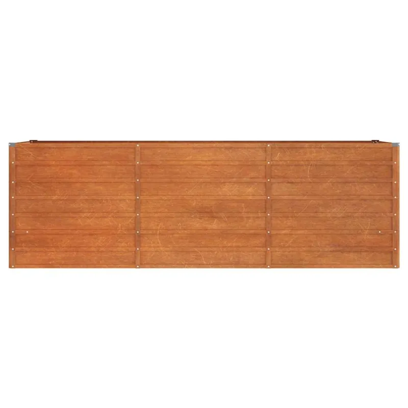 Aukštas sodo lovelis, rūdžių, 240x80x77cm, Corten plienas