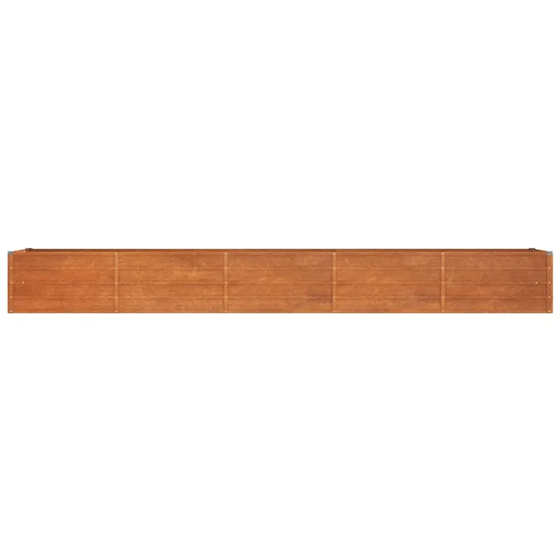 Aukštas sodo lovelis, rūdžių, 400x80x45cm, Corten plienas