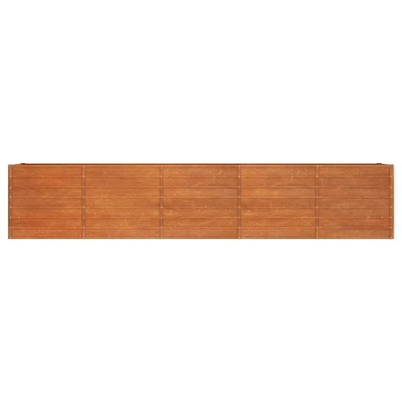 Aukštas sodo lovelis, rūdžių, 400x80x77cm, Corten plienas