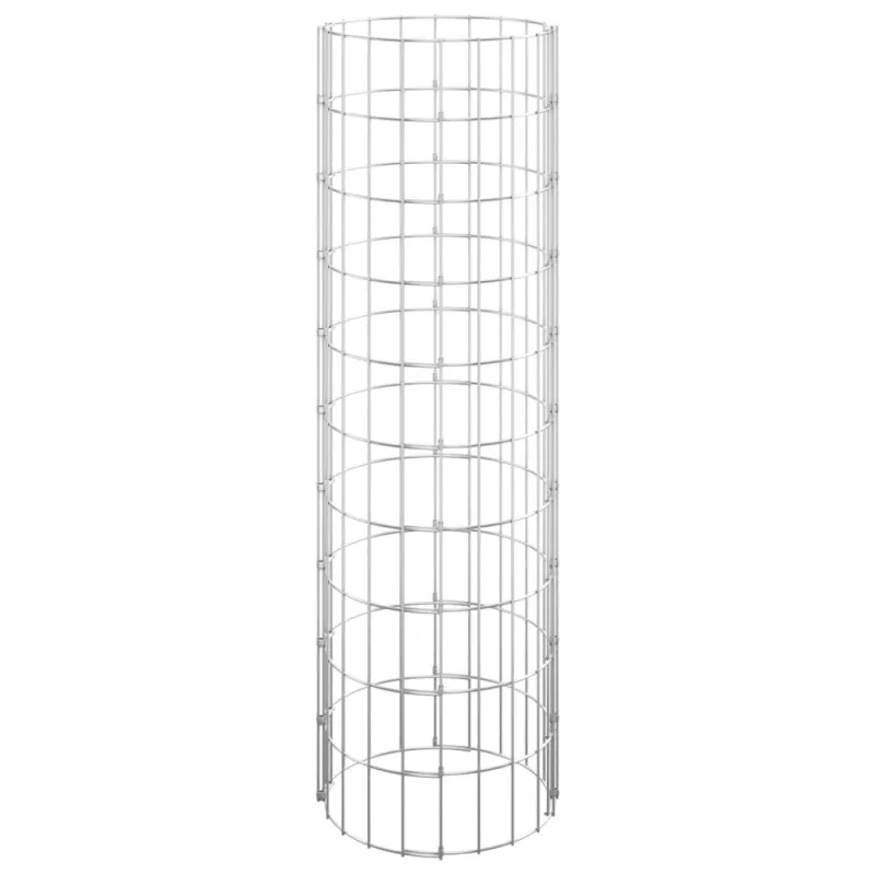 Gabiono stulpas, 30x100cm, galvanizuotas plienas, apskritas