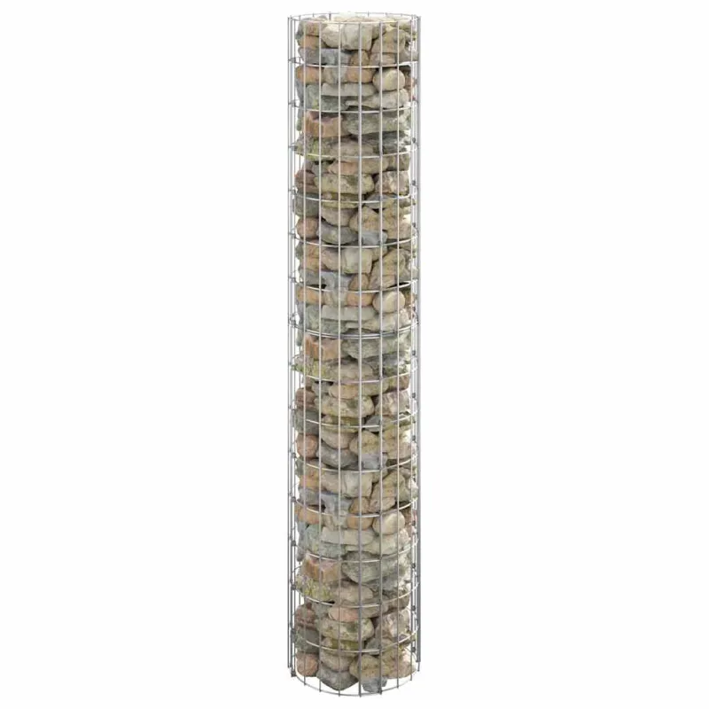 Gabiono stulpas, 30x150cm, galvanizuotas plienas, apskritas