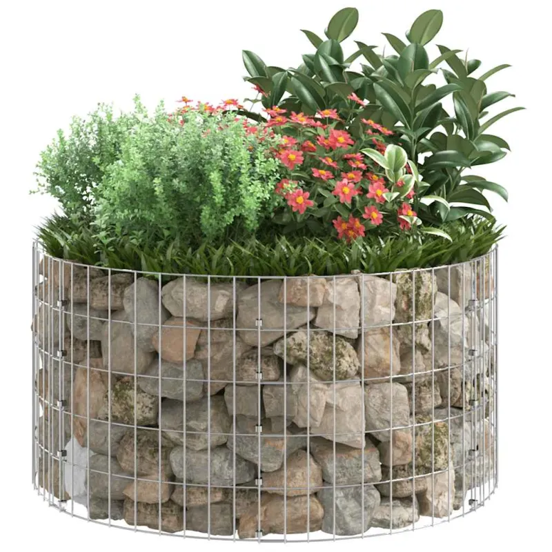 Gabiono stulpas, 100x50cm, galvanizuotas plienas, apskritas