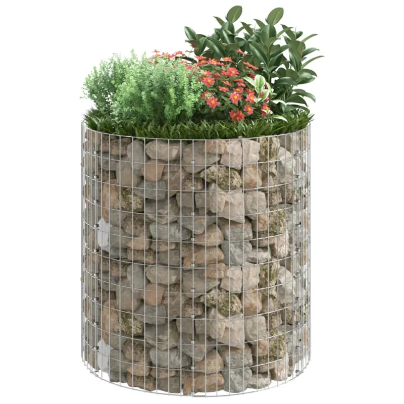 Gabiono stulpas, 100x100cm, galvanizuotas plienas, apskritas