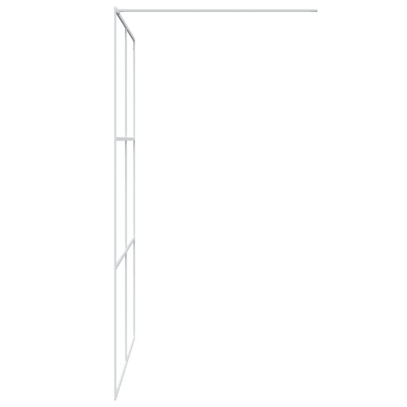 Dušo sienelė, baltos spalvos, 140x195cm, skaidrus ESG stiklas