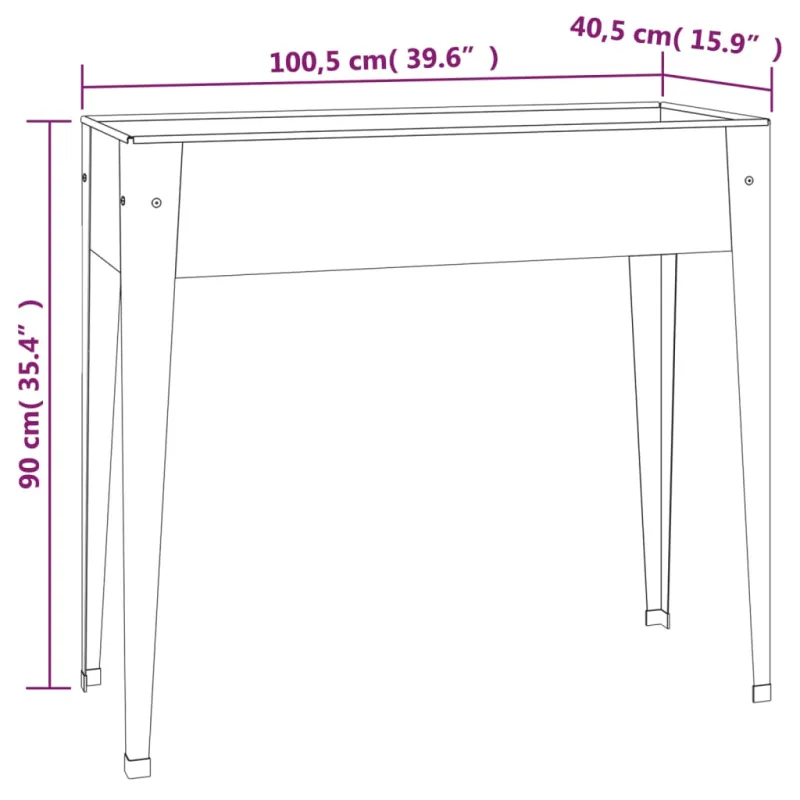 Sodo lovelis, 100,5x40,5x90cm, galvanizuotas plienas