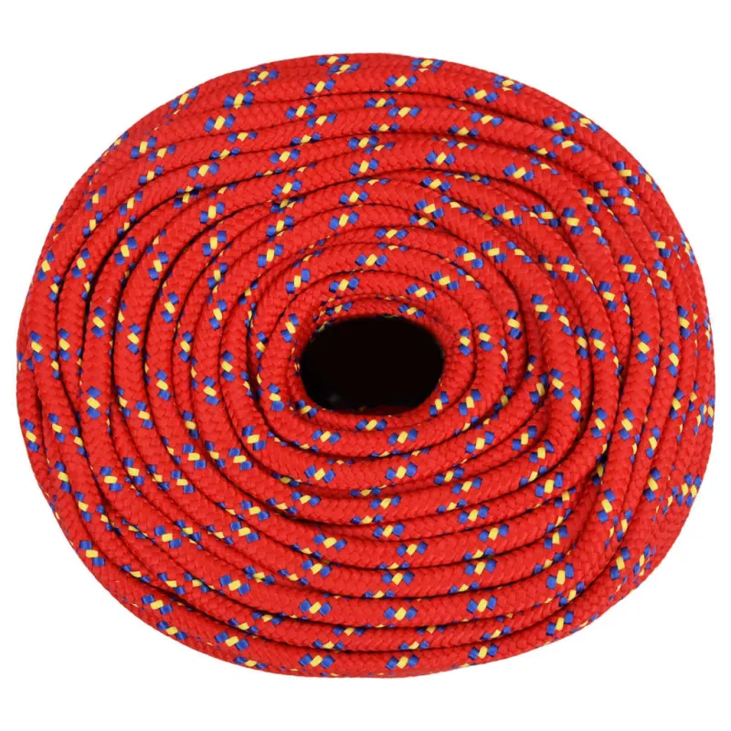 Valties virvė, raudonos spalvos, 6mm,50m, polipropilenas