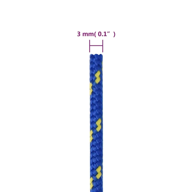 Valties virvė, mėlynos spalvos, 3mm, 50m, polipropilenas