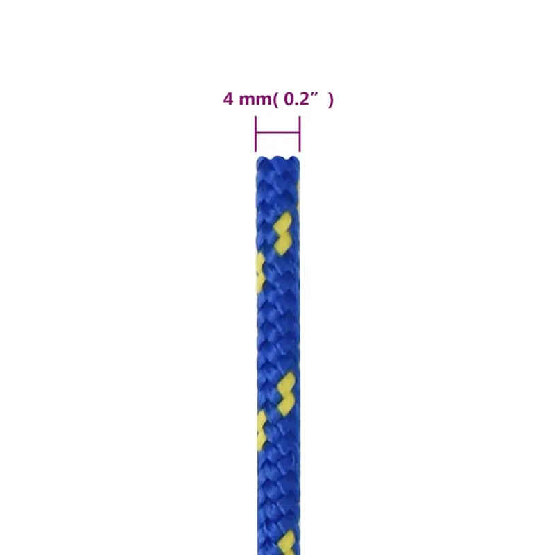 Valties virvė, mėlynos spalvos, 4mm, 25m, polipropilenas