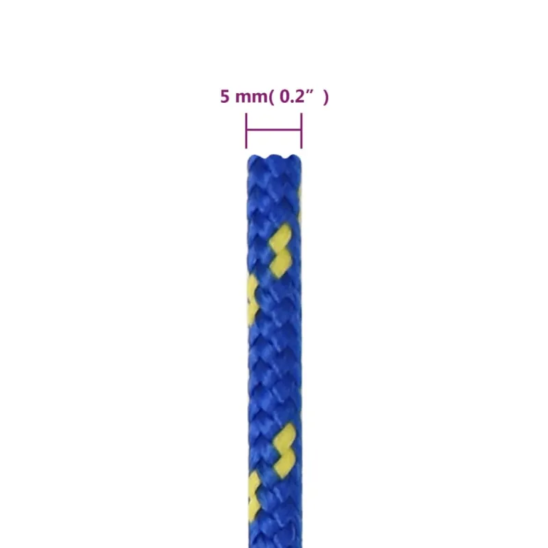 Valties virvė, mėlynos spalvos, 5mm, 25m, polipropilenas