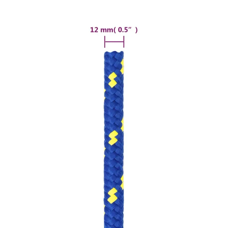Valties virvė, mėlynos spalvos, 12mm, 25m, polipropilenas