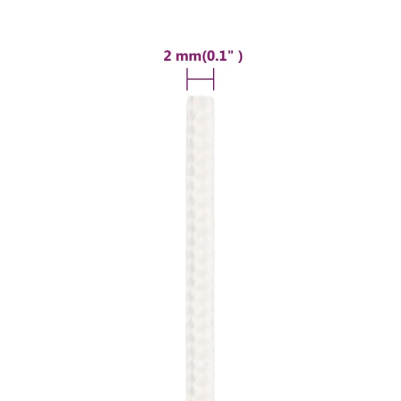 Valties virvė, visiškai balta, 2mm, 250m, polipropilenas