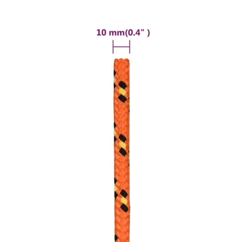 Valties virvė, oranžinės spalvos, 10mm, 50m, polipropilenas