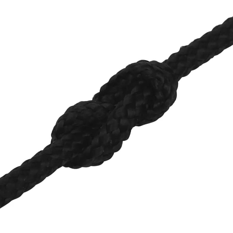 Darbo virvė, juodos spalvos, 2mm, 50m, poliesteris