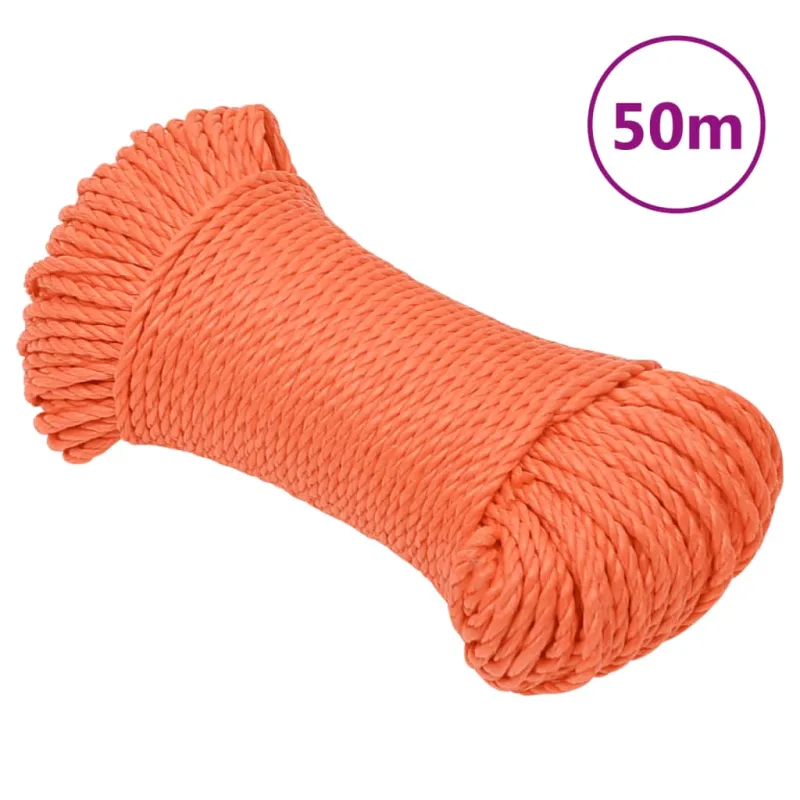 Darbo virvė Oranžinė 3 mm 50 m Polipropilenas