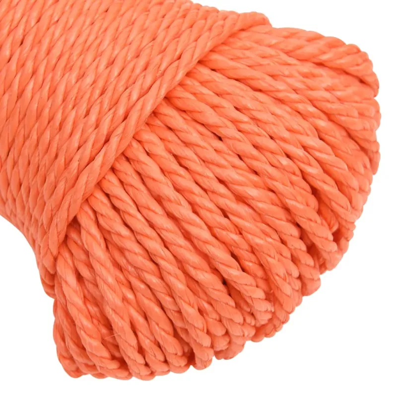 Darbo virvė, oranžinės spalvos, 3mm, 500m, polipropilenas