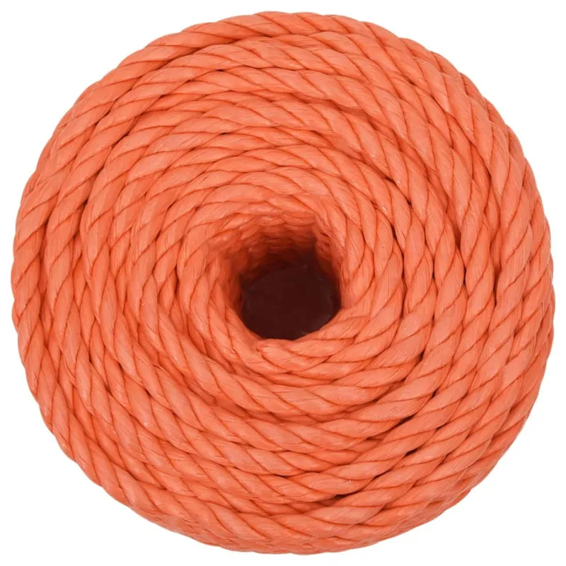 Darbo virvė, oranžinės spalvos, 10mm, 25m, polipropilenas