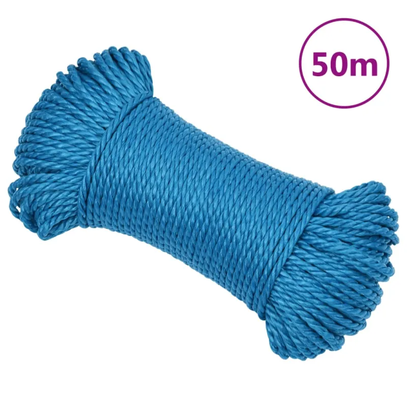 Darbo virvė, mėlynos spalvos, 3mm, 50m, polipropilenas