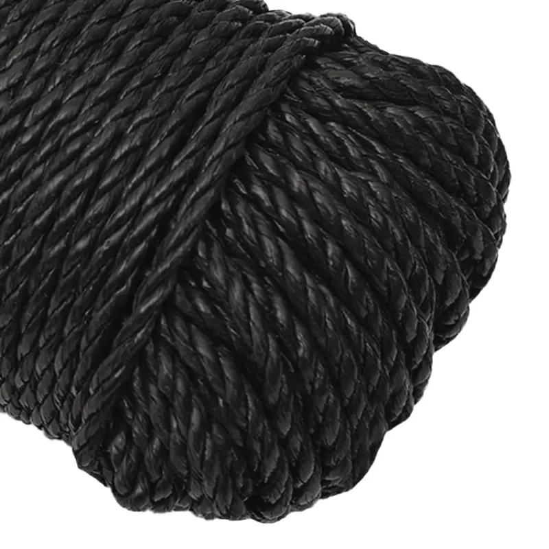 Darbo virvė, juodos spalvos, 3mm, 50m, polipropilenas