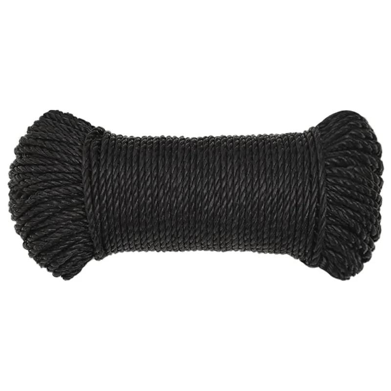 Darbo virvė, juodos spalvos, 6mm, 25m, polipropilenas